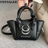 Mini Trapeze Women's Tote Bag Leather Tiny Shoulder Bag Chain Crossbody Handbag