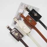 Mini Vintage Crocodile Grain Waist Pack with Coin Bag Fanny Bag