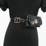 Mini Vintage Crocodile Grain Waist Pack with Coin Bag Fanny Bag