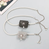 Diamond Pearl Mini Waist Bag Flower Small Chain Lady Belt Bag
