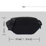 Canvas Waist Bag Women 3D Print Shoulder Messenger Gym Sports Pack