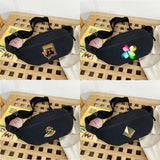Canvas Waist Bag Women 3D Print Shoulder Messenger Gym Sports Pack