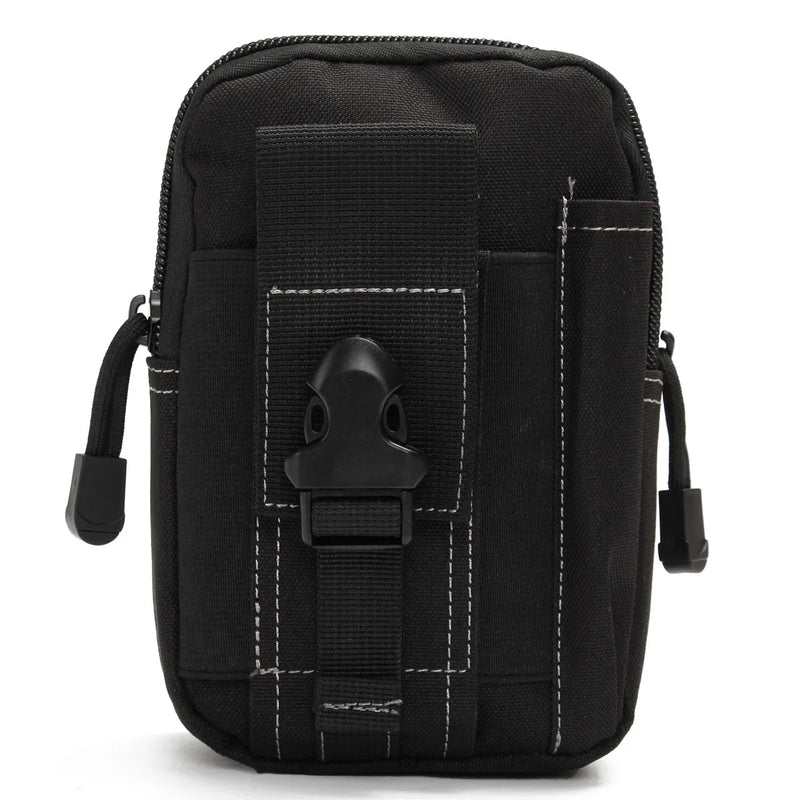 Men Waist Pack Running Travel Belt Bag Zipper Closure Military Hip Purse