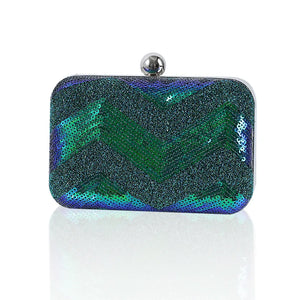 Mini Wave Sequins Evening Bag European Makeup Purse Handbag