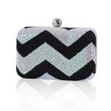 Mini Wave Sequins Evening Bag European Makeup Purse Handbag