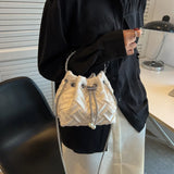 Mini Weave Bucket Bag Personalized Cloth Crossbody Chain Small Green