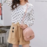 Mini Women Backpack Crossbody Bag PU Leather Multifunction Small School