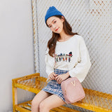 Mini Women Backpack PU Leather Drawstring Shoulder Bag Crossbody