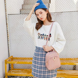 Mini Women Backpack PU Leather Drawstring Shoulder Bag Crossbody