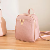 Mini Women Backpack PU Leather Drawstring Shoulder Bag Crossbody