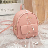 Mini Women Backpack PU Leather Multifunctional Small Backpack