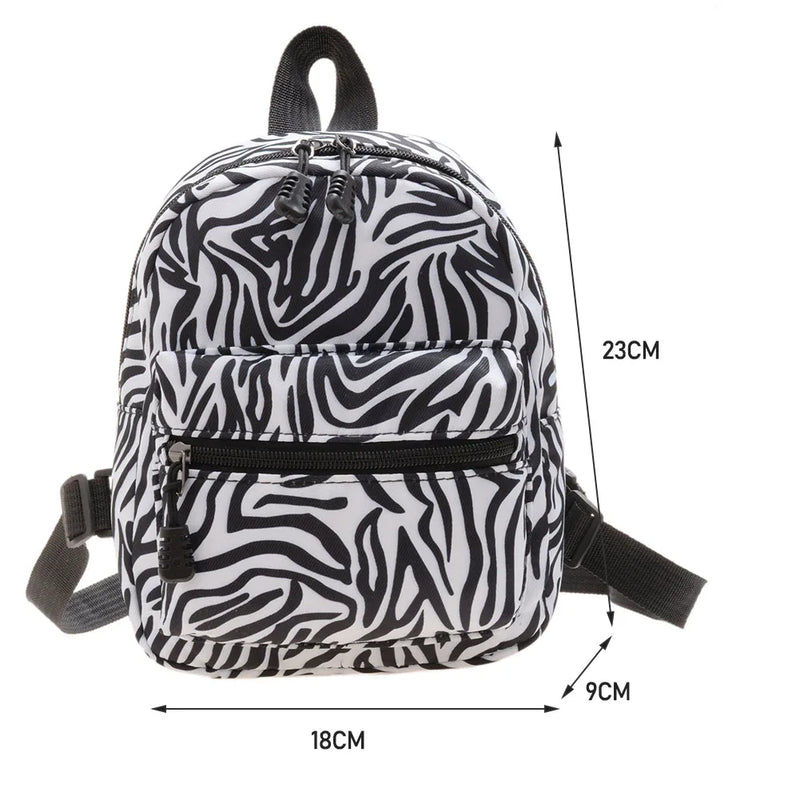 Animal Print Women's Mini Backpack School Bag for Teen Girls