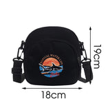 Harajuku Casual Small Crossbody Bag Women Canvas Shoulder Purse