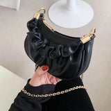 Mini Women Clutches Bag Classic Handbag Leather Dumpling Pack