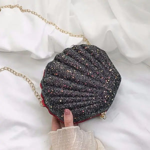 Sequin Shell Shape Evening Bag for Girls Small Crossbody Bag