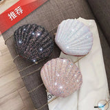 Sequin Shell Shape Evening Bag for Girls Small Crossbody Bag