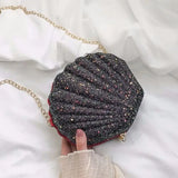 Sequin Shell Shape Evening Bag for Girls Small Crossbody Bag