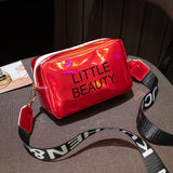 Women Laser Crossbody Bag Messenger Shoulder Bag PVC Jelly Small Tote Messenger
