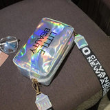 Women Laser Crossbody Bag Messenger PVC Jelly Small Tote Messenger Candy Colors