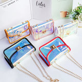 Mini Laser Crossbody Bag PVC Jelly Small Tote Messenger Candy Colors B