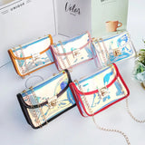 Mini Laser Crossbody Bag PVC Jelly Small Tote Messenger Candy Colors B