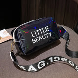 Mini Laser Crossbody Bag Messenger Shoulder Bag PVC Jelly Small Tote Me