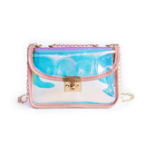 Mini Laser Crossbody Bag PVC Jelly Small Tote Messenger Candy Colors B