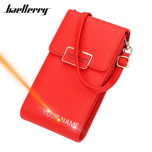 Personalized Engraved Mini Messenger Bag with Phone Pocket