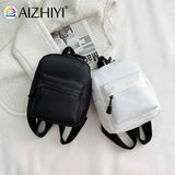 Mini Nylon Zipper Backpack School Shoulder Handbag for Female