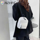 Mini Nylon Zipper Backpack School Shoulder Handbag for Female