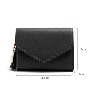 Minimalist Women Short Wallet with Buckle for Girls