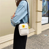 Canvas Cross Body Bag Small Shell Mobile Phone Lady Square Bag