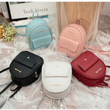 Mini PU Leather Women's Backpack Girls School Backpacks