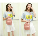 Mini PU Leather Women's Backpack Girls School Backpacks