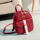 Mini Women's Backpack PU Leather Lady Shoulder Bags