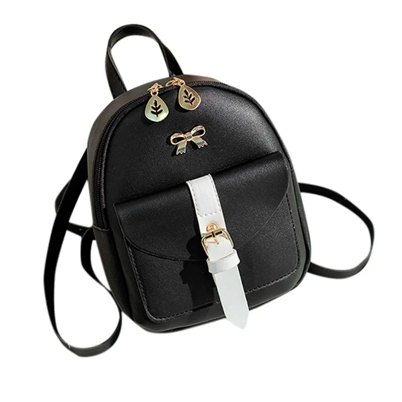 Mini Women's Backpack PU Leather Lady Shoulder Bags