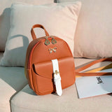 Mini Women's Backpack PU Leather Lady Shoulder Bags