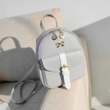 Mini Women's Backpack PU Leather Lady Shoulder Bags