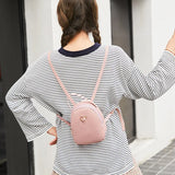 Mini Women's Backpack PU Leather Shoulder Bag for Girl
