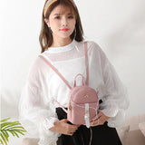 Mini PU Leather Women's Backpack Small School Backpacks