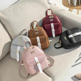 Mini PU Leather Women's Backpack Small School Backpacks