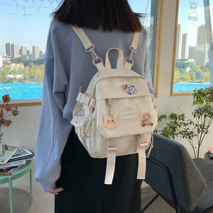 Mini Women's Backpack Purse Waterproof Nylon Bagpack for Teenage Girls Rucksack