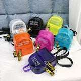 Mini PVC Jelly Women's Backpack Transparent Small Shoulder Bag