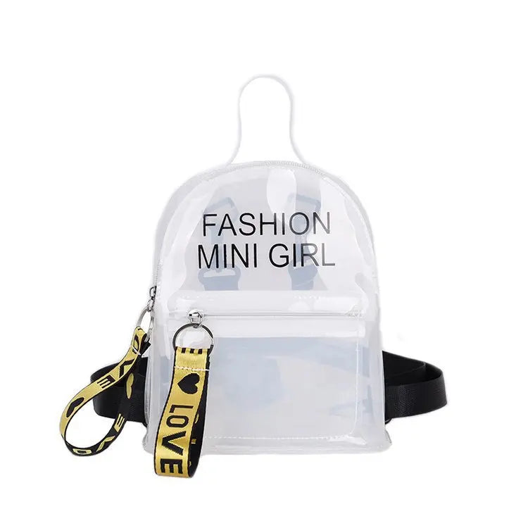 Mini PVC Jelly Women's Backpack Transparent Small Shoulder Bag