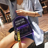 Mini PVC Jelly Women's Backpack Transparent Small Shoulder Bag