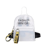 Mini PVC Jelly Women's Backpack Transparent Small Shoulder Bag