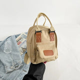 Mini Women's Canvas Backpack School Bag Retro Rucksack for Teen Girls