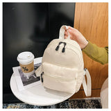 Mini Women's Nylon Backpack for Teen Girls School Rucksack