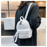 Mini Women's Nylon Backpack for Teen Girls School Rucksack