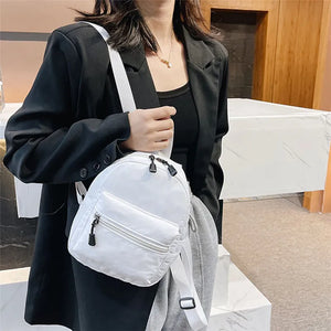 Mini Women's Backpacks Nylon Small School Bags Rucksack